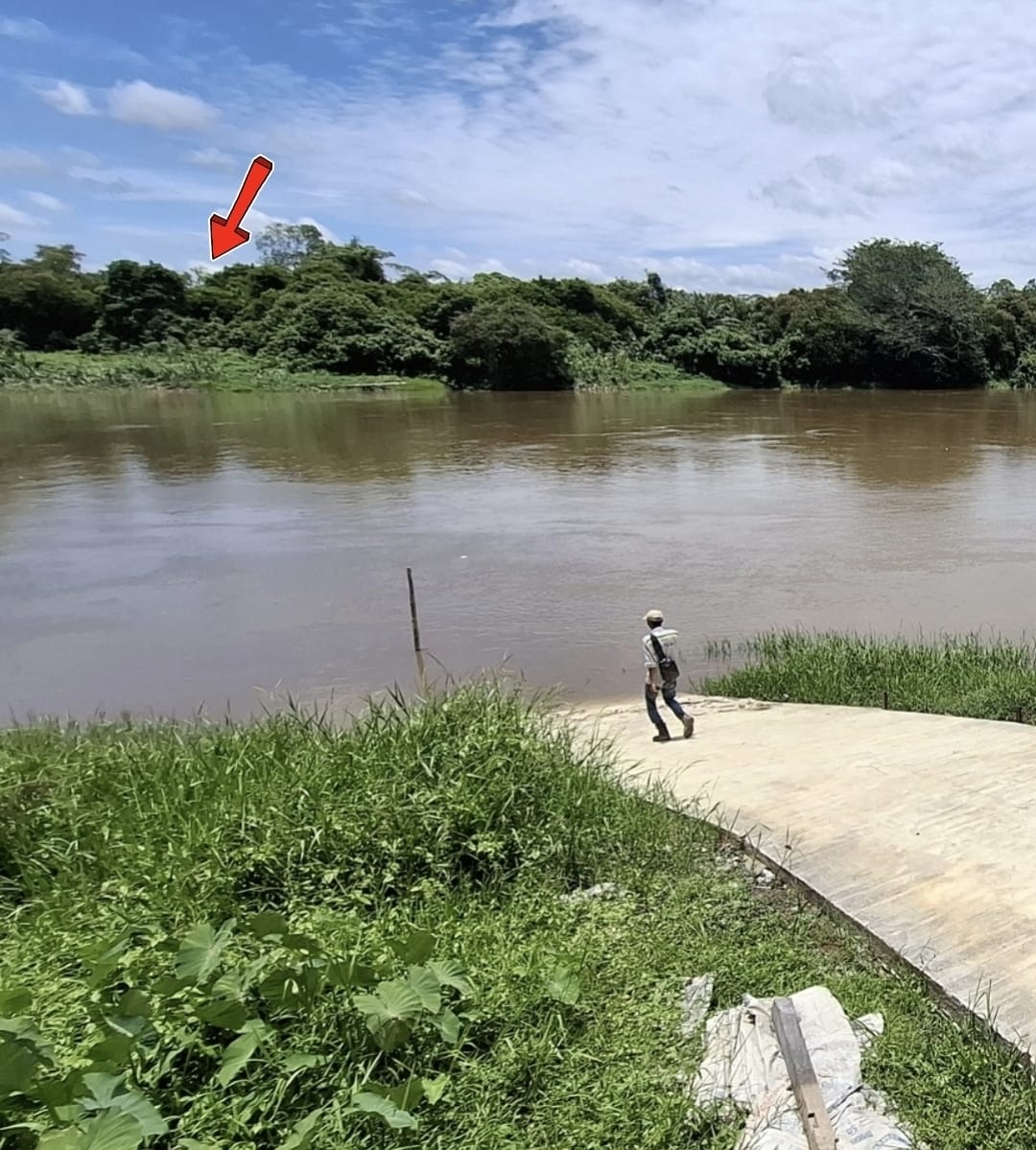 Kondisi lokasi penyeberangan di Desa Long Beleh Haloq yang akan dibangun dermaga. Fasilitas ini dibutuhkan warga untuk menunjang aksesibilitas antarwilayah yang terpisah oleh Sungai Belayan.